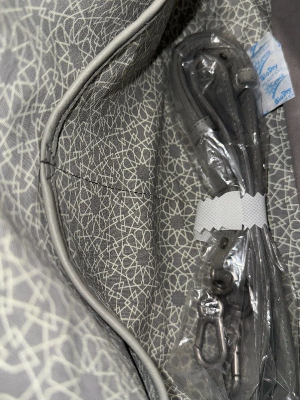 Liebeskind Pale Gray Pebbled Leather Satchel